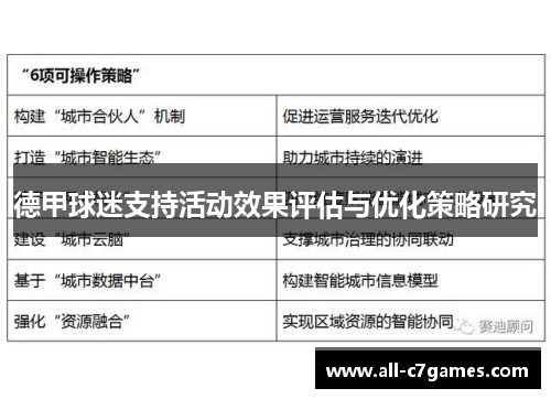 德甲球迷支持活动效果评估与优化策略研究